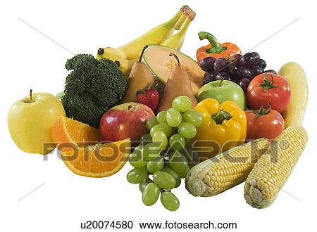 Studio shot of fruit and vegetables View Large Photo Image Stock Image - Studio shot of fruit and vegetables. Fotosearch