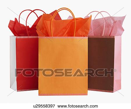 Studio shot of gift bags View Large Photo Image Stock Photo - Studio shot of gift bags. Fotosearch