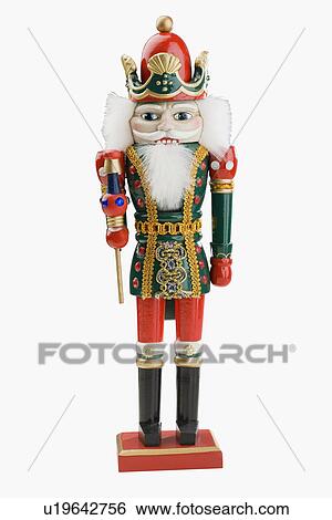 Stock Photograph - Studio shot of nutcracker statue. Fotosearch