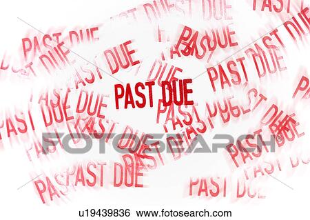 Stock Photograph - Studio shot of Past Due stamp. Fotosearch