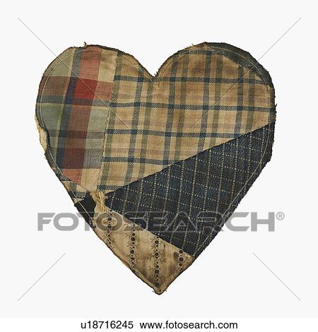 Studio shot of patchwork heart View Large Photo Image Stock Photography - Studio shot of patchwork heart. Fotosearch
