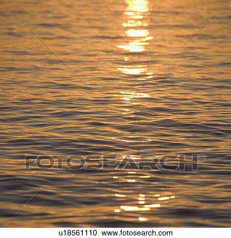 Stock Image - Sunlight reflected on water. Fotosearch