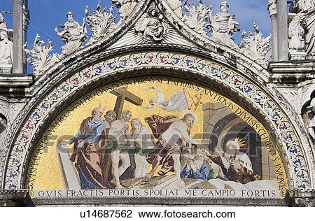 The Ascension Byzantine mosaic Saint Mark's Basilica Venice Italy View Large Photo Image Stock Image - The Ascension Byzantine mosaic Saint Mark's Basilica Venice Italy. Fotosearch