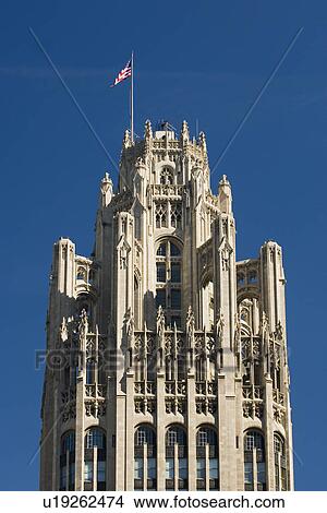 Tribune Tower Chicago Illinois USA View Large Photo Image Picture - Tribune Tower Chicago Illinois USA. Fotosearch