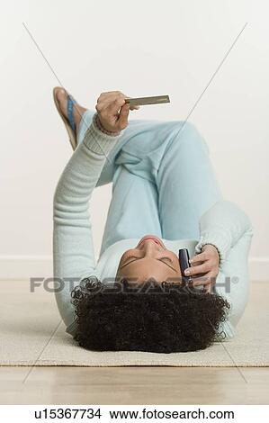 Picture - Woman placing telephone order. Fotosearch