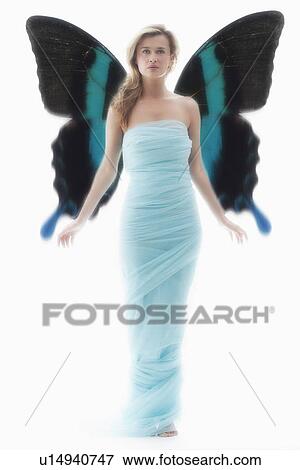 Stock Photo - Young woman in full length gown. Fotosearch