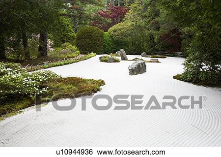 Zen garden View Large Photo Image Stock Photograph - Zen garden. Fotosearch