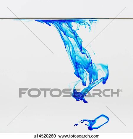 Blue dye floating in water View Large Photo Image Stock Image - Blue dye floating in water. Fotosearch
