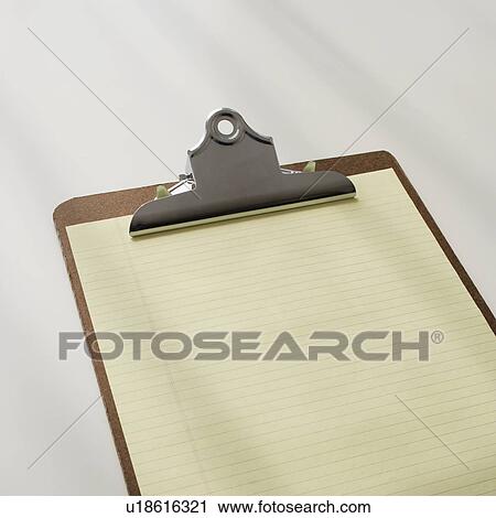 Clipboard with blank paper View Large Photo Image Stock Image - Clipboard with blank paper. Fotosearch