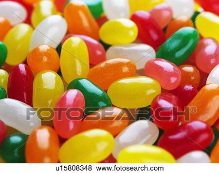 Stock Photo - Close up of assorted jelly beans. Fotosearch