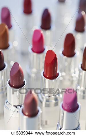 Picture - Close up of assorted lipsticks. Fotosearch