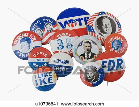 Close up of assorted presidential election pins View Large Photo Image Stock Image - Close up of assorted presidential election pins. Fotosearch
