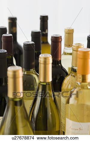 Close up of assorted wine bottles View Large Photo Image Picture - Close up of assorted wine bottles. Fotosearch