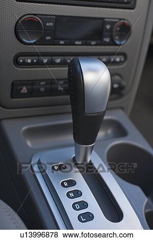 Close up of automatic gearshift in car View Large Photo Image Stock Photo - Close up of automatic gearshift in car. Fotosearch
