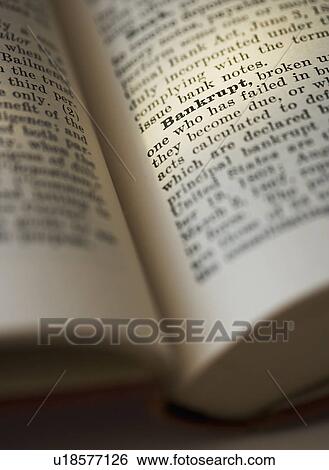 Close up of Bankrupt in the dictionary View Large Photo Image Stock Photograph - Close up of Bankrupt in the dictionary. Fotosearch