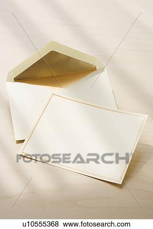 Close up of blank card and envelope View Large Photo Image Stock Photo - Close up of blank card and envelope. Fotosearch