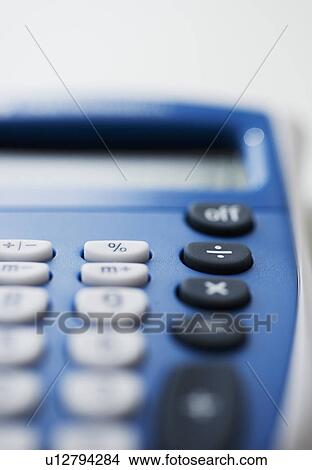 Picture - Close up of calculator. Fotosearch