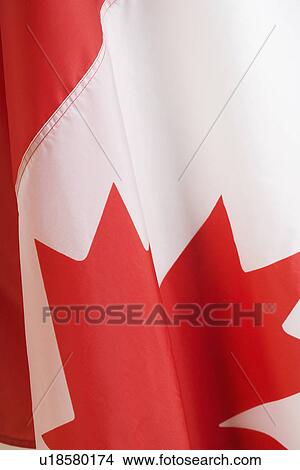 Picture - Close up of Canadian flag. Fotosearch