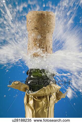 Close up of champagne cork popping View Large Photo Image Stock Photography - Close up of champagne cork popping. Fotosearch