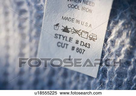 Close up of clothing tag View Large Photo Image Stock Photography - Close up of clothing tag. Fotosearch