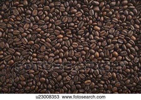 Stock Image - Close up of coffee beans. Fotosearch