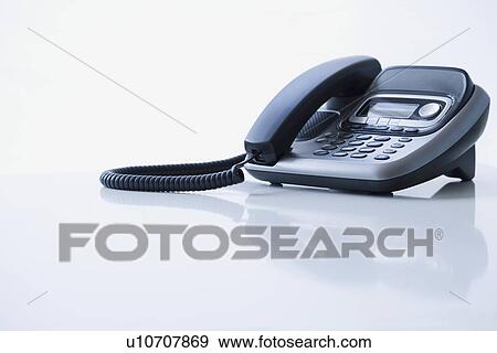 Close up of corded telephone View Large Photo Image Stock Photo - Close up of corded telephone. Fotosearch