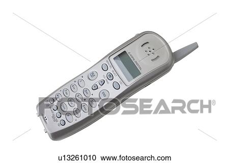 Stock Image - Close up of cordless telephone. Fotosearch