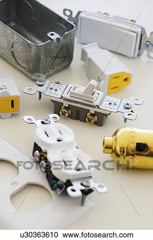 Close up of electrical components View Large Photo Image Stock Image - Close up of electrical components. Fotosearch