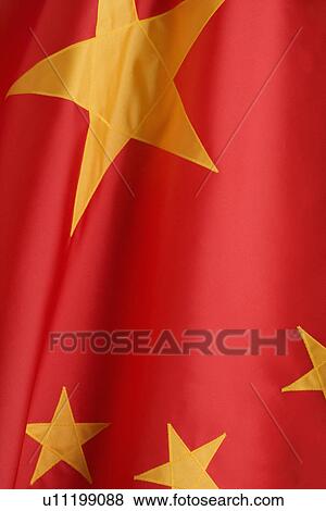 Stock Photo - Close up of flag of China. Fotosearch