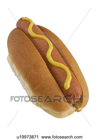 Close up of hot dog with mustard View Large Photo Image Stock Image - Close up of hot dog with mustard. Fotosearch