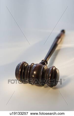 Stock Photo - Close up of judge’s gavel. Fotosearch