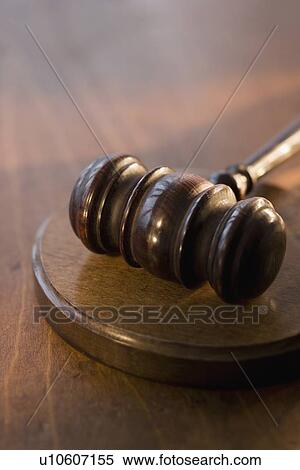 Stock Photography - Close up of judge’s gavel. Fotosearch