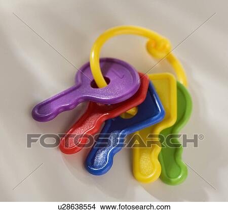 Close up of key ring baby toy View Large Photo Image Picture - Close up of key ring baby toy. Fotosearch