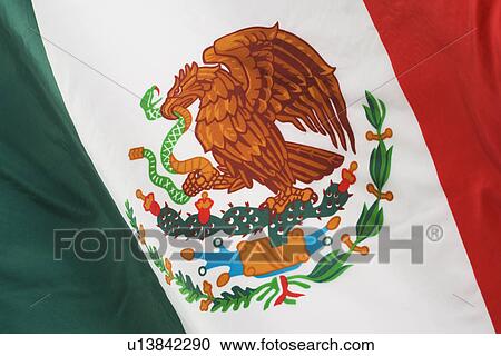 Close up of Mexican flag View Large Photo Image Stock Image - Close up of Mexican flag. Fotosearch