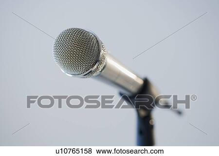 Close up of microphone View Large Photo Image Stock Photo - Close up of microphone. Fotosearch