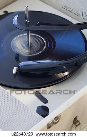 Close up of old fashioned record player View Large Photo Image Stock Photo - Close up of old fashioned record player. Fotosearch