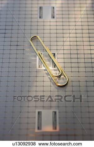 Stock Photo - Close up of paper clip. Fotosearch