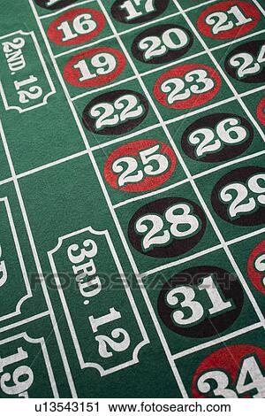 Stock Image - Close up of roulette table. Fotosearch