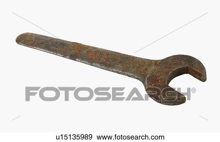 Stock Photo - Close up of rusty wrench. Fotosearch