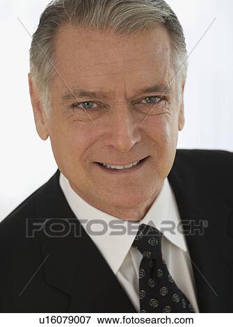 Stock Photo - Close up of senior man smiling. Fotosearch