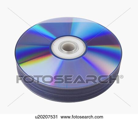Stock Image - Close up of stack of cds. Fotosearch