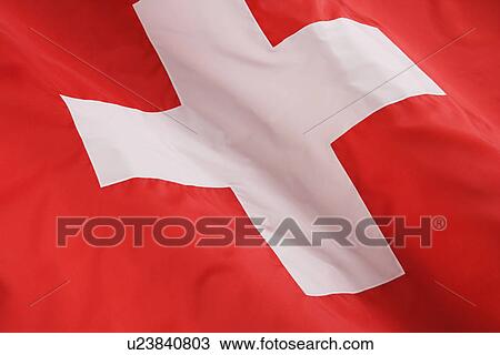 Close up of Swiss flag View Large Photo Image Stock Image - Close up of Swiss flag. Fotosearch