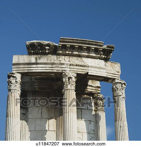 Stock Photo - Close up of Temple of Vesta, Roman Forum, Italy. Fotosearch