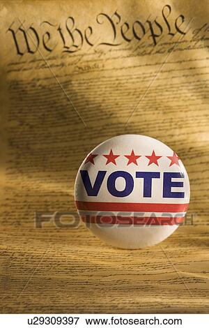 Close up of Vote button on Declaration of Independence View Large Photo Image Stock Photo - Close up of Vote button on Declaration of Independence. Fotosearch