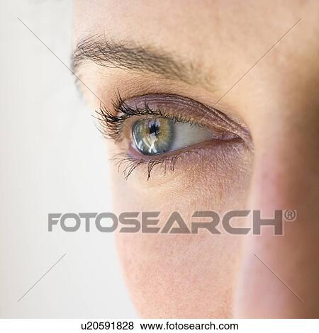 Stock Photo - Close up of woman’s eye. Fotosearch