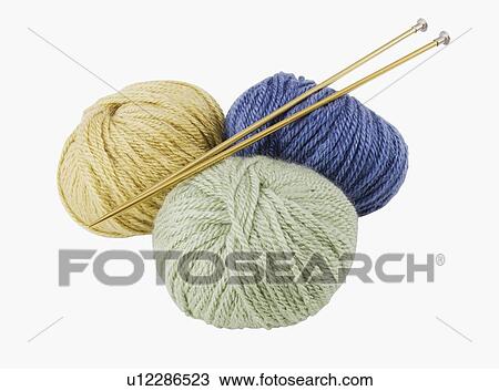Close up of yarn and knitting needles View Large Photo Image Stock Image - Close up of yarn and knitting needles. Fotosearch