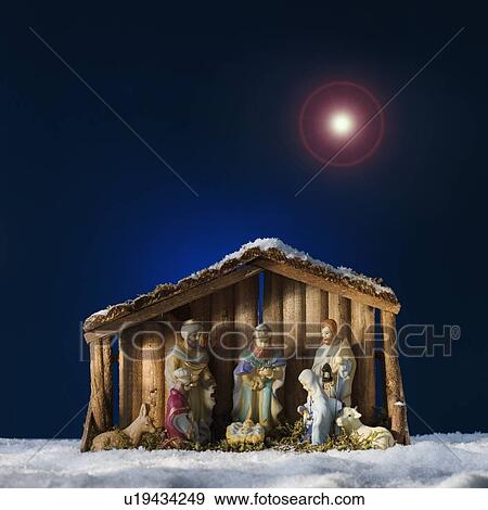 Creche under star in sky View Large Photo Image Stock Photo - Creche under star in sky. Fotosearch