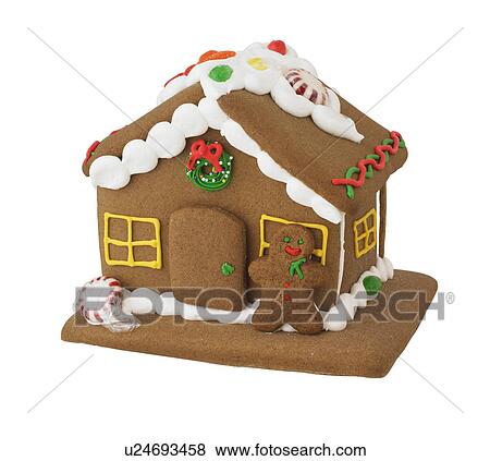 Decorated gingerbread house View Large Photo Image Stock Photo - Decorated gingerbread house. Fotosearch