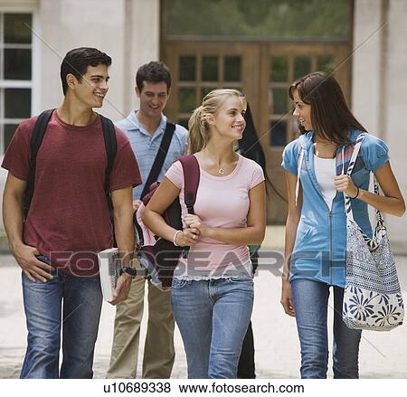 Stock Photo - Group of college students talking. Fotosearch