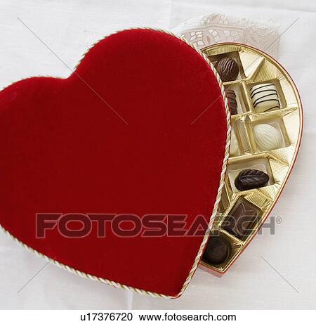 Heart shaped box of candy View Large Photo Image Stock Image - Heart shaped box of candy. Fotosearch